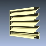 Fixed Formed Metal Drainable Louvers