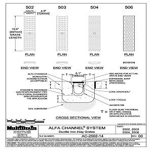 Slot drain cad detail