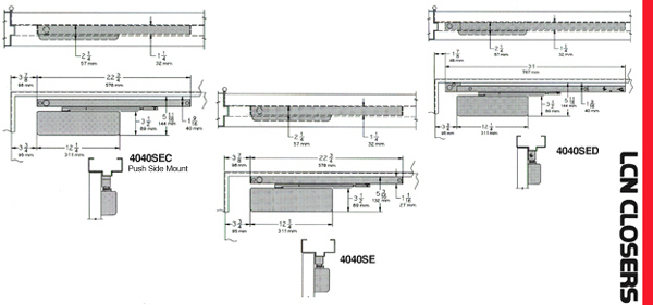 4040 SE Series – Single point hold-open