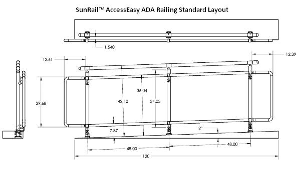 ada handicap ramp railing installation