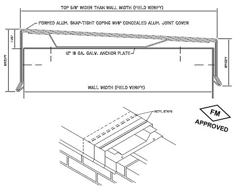 Aluminum+Coping+Detail formed aluminum gravel stops copings ap snap tight coping