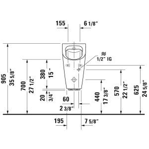 ME By Starck Urinal Duravit Rimless 280931 Design By Philippe