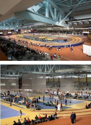 Modultrack Variable Banking Hydraulic Indoor Running Tracks