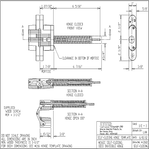 SOSS 2161C Self-Closing Hinge-SOSS Door Hardware