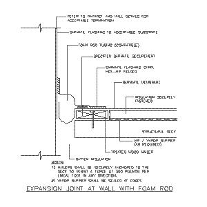 Expansion Joint at Wall with Foam Rod-Sika Sarnafil