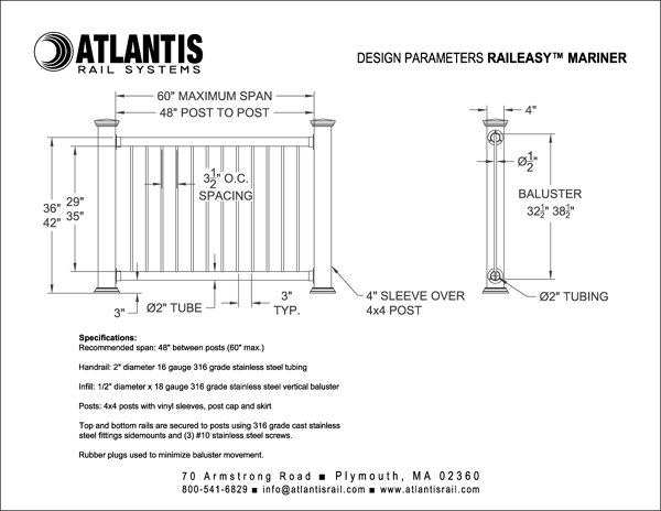 RailEasy™ Mariner - Vertical Stainless Steel Baluster Railing ...