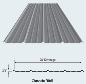 Classic-Rib® Metal Roof and Wall Panel – Metal Sales Manufacturing ...