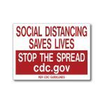 Marking Services, Inc. - MS-900 Self-Adhesive Social Distancing Sign