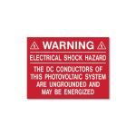 Marking Services, Inc. - MS-900 Self-Adhesive "Warning" Solar Labels