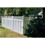 Country Estate Fence, Deck and Railing - Melbourne with Lattice Vinyl Privacy Fence