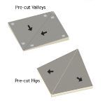 Hunter Panels - Hunter PreCut Hips and Valleys Tapered Roofing Insulation Panels