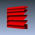 Industrial Louvers, Inc. - Model 455XP Fixed Extruded Non-Drainable 4 Inch
