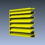Industrial Louvers, Inc. - Model 458XP 4 Inch Fixed Extruded Drainable Louvers
