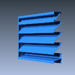 Industrial Louvers, Inc. - Model 413SXP 4 Inch Fixed Formed Non-Drainable