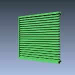 Industrial Louvers, Inc. - Model 1516 1-3/8 Inch Thinline Fixed Non-Drainable Louvers