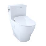 TOTO - Aimes® One-Piece Toilet, 1.28GPF, Elongated Bowl - WASHLET®+ Connection - Slim Seat