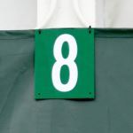Douglas Industries, Inc. - Court Numbers, White On Green (Plastic)