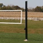 Douglas Industries, Inc. - VBS-4 SQ Outdoor Power Volleyball System, 4″ SQ Aluminum, Black