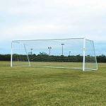 Douglas Industries, Inc. - PRO Portable Soccer Goals, 4″ Round Aluminum, Official Size with 4mm Nets