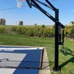 Douglas Industries, Inc. - In-Line Basketball Adjustable Net Pole, 4” SQ Aluminum & D-Ring Kit