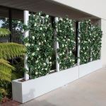 Planters Unlimited - Azalea Trellis Space Divider in Fiberglass Planter 108in.L x 12in.W x 72in.H, Outdoor Rated