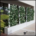 Planters Unlimited - Azalea Trellis Space Divider in Fiberglass Planter 36in.L x 12in.W x 72in.H, Outdoor Rated