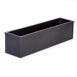 Planters Unlimited - Black Galvanized 2-in-1 Metal Window Box or Liner