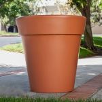 Planters Unlimited - Seville Large Fiberglass Terracotta Planter