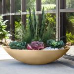 Planters Unlimited - Modern Fiberglass Low Bowl Planters