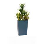 Planters Unlimited - Quick Ship Manhattan Square Tapered Fiberglass Planter: 2 Weeks