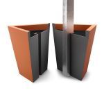 Planters Unlimited - Manhattan Fiberglass Tapered Square Post Planter