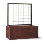 Planters Unlimited - Madera Fiberglass Rectangular Planter with Trellis