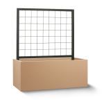 Planters Unlimited - Modern Fiberglass Rectangular Planter with Trellis