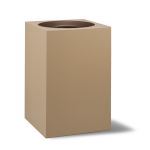 Planters Unlimited - Modern Square Fiberglass Trash Receptacle
