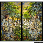 Stained Glass Inc. - Two Angels Tiffany Panel #2977 - Stained Glass Window Insert