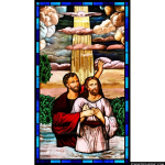 Stained Glass Inc. - Bright Light Baptism Panel #10142 - Stained Glass Window Insert