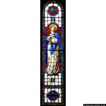 Stained Glass Inc. - The Queen of Heaven and the Angels Panel #4740 - Stained Glass Window Insert