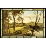 Stained Glass Inc. - Stained Glass Paintings - Visborg Gaard Panel #5657