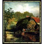Stained Glass Inc. - Stained Glass Paintings - Westfalische Wassermuhle Panel #6151