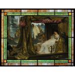 Stained Glass Inc. - Stained Glass Paintings - Antony and Cleopatra Panel #6291