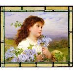 Stained Glass Inc. - Stained Glass Paintings - The Time of Lilacs Panel #5866