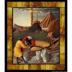 Stained Glass Inc. - Stained Glass Paintings - Story of St. Nicholas: St. Nicholas Saves the Ship Panel #8188