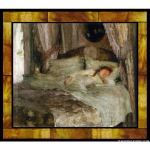 Stained Glass Inc. - Stained Glass Paintings - La Jeune Femme Endormie Panel #6674