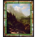 Stained Glass Inc. - Stained Glass Paintings - The Wetterhorn Panel #7173
