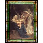 Stained Glass Inc. - Stained Glass Paintings - La Vierge aux Anges Panel #7048