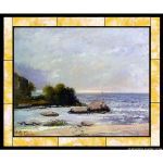 Stained Glass Inc. - Stained Glass Paintings - Marine de Saint Aubin Panel #6417