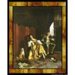 Stained Glass Inc. - Stained Glass Paintings - Elegant Figures in an Interior Panel #5701