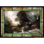 Stained Glass Inc. - Stained Glass Paintings - A Water Pocket in Southern Utah Panel #8365