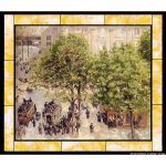 Stained Glass Inc. - Stained Glass Paintings - Place Du Theatre Francais Panel #7452