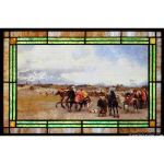 Stained Glass Inc. - Stained Glass Paintings - Powder Play - City of Morocco Outside the Walls Panel #8063